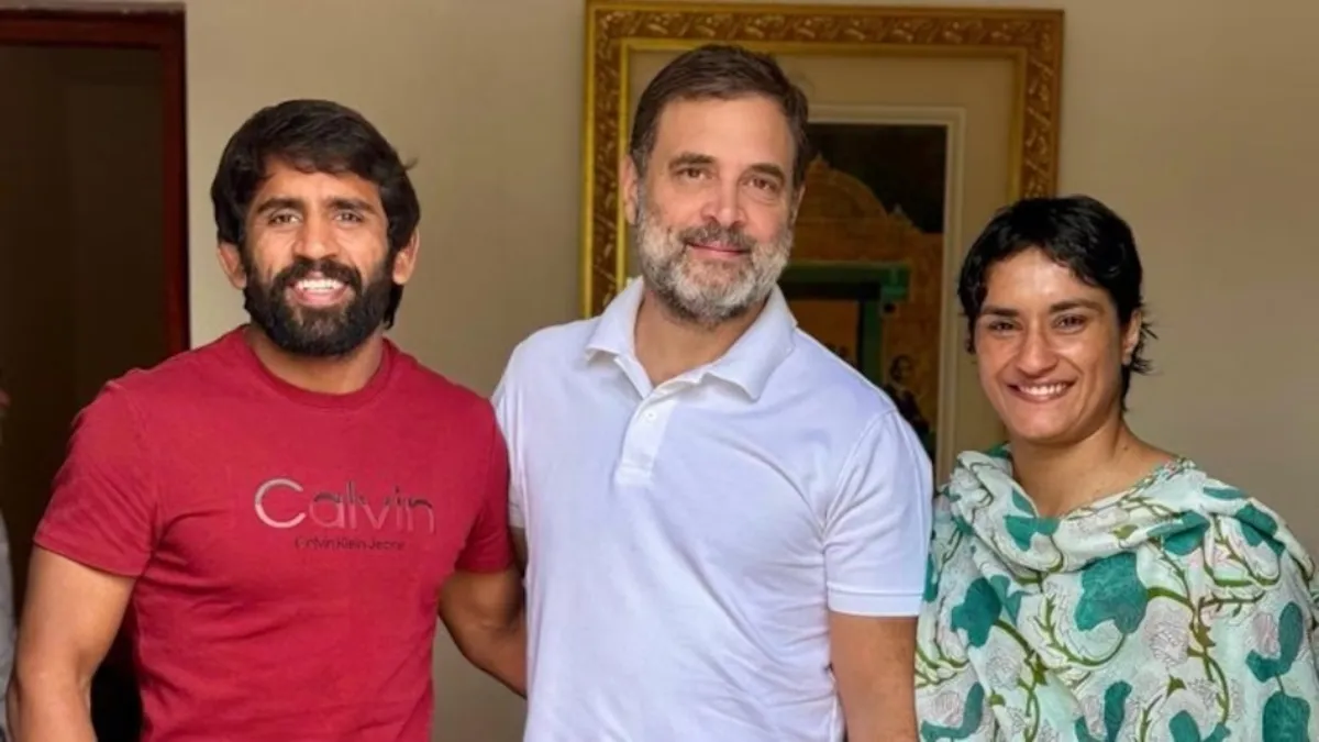 Haryana-Assembly-Election-2024Vinesh-Phogat-Bajrang-Poonia-Meet-Rahul-Gandhi